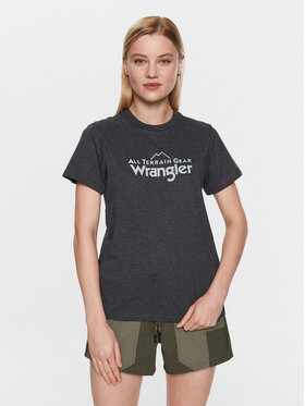 Wrangler Wrangler Tricou Logo Tee WC5FGEB00 112326375 Negru Regular Fit