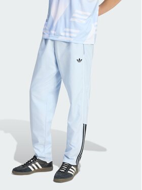 adidas adidas Spodnie dresowe HALF STRIPES Niebieski jasny Regular Fit