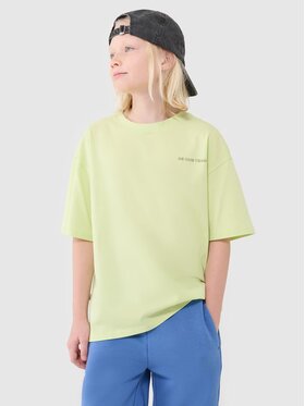 4F 4F T-Shirt 4FJWSS25TTSHM2184-45N Zielony Oversize
