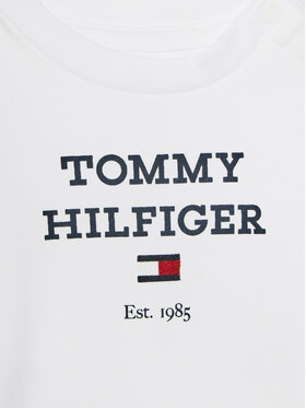 Tommy Hilfiger Majica Logo KN0KN01761 Bela Regular Fit