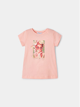 Mayoral Mayoral Тишърт 3090 Розов Regular Fit