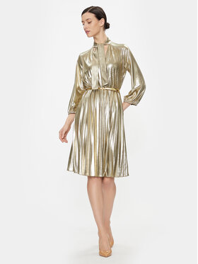 Marella Marella Sukienka koktajlowa Circo 2336260338200 Złoty Regular Fit