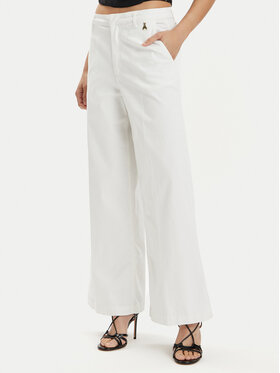 Patrizia Pepe Patrizia Pepe Hlače 2P1577/D076-W146 Bijela Relaxed Fit