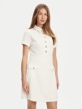 Guess Guess Трикотажна сукня W5YK18 KCXO2 Écru Regular Fit