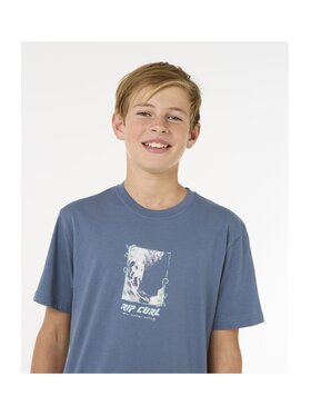 Rip Curl Rip Curl T-Shirt Raw Energy Frame Tee - Boy Granatowy Relaxed Fit