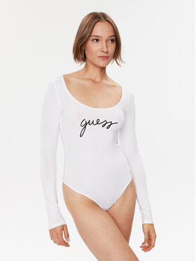 Guess Guess Боди O3BM03 KBBU1 Бял Slim Fit