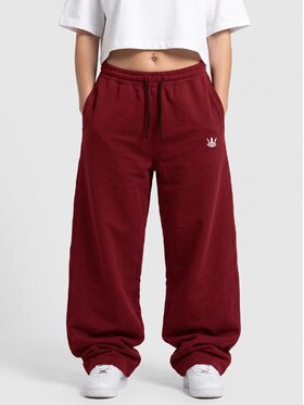 Jigga Wear Jigga Wear Spodnie dresowe Szerokie 133097 Czerwony ciemny Regular Fit