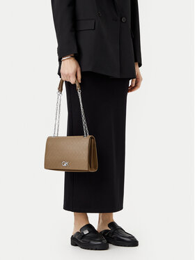 Calvin Klein Calvin Klein Ročna torba Ck Medium Conv Shoulder Bag_Mono K60K613138 Rjava