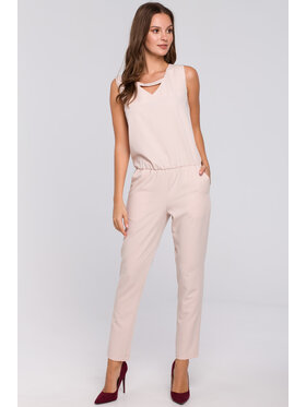 Makover Makover Jumpsuit K009 Beige Regular Fit