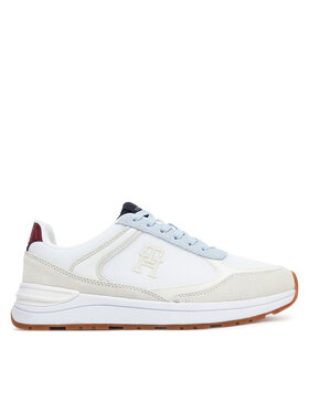 Tommy Hilfiger Tommy Hilfiger Laisvalaikio batai Casual Fashion Runner Mix FW0FW08324 Balta