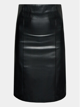 Gina Tricot Gina Tricot Φόρεμα από απομίμηση δέρματος 21690 Μαύρο Slim Fit