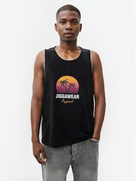 Jigga Wear Jigga Wear Tank top Tank Top Męski Czarny / Pomarańczowy Jigga Wear Vice M Czarny Regular Fit