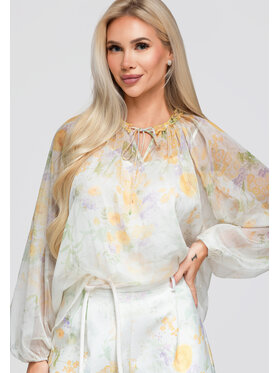 Ombre Ombre Koszula OW-SH-E0063 Żółty Loose Fit