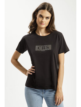 Cross Jeans Cross Jeans T-Shirt 56145-020 Czarny Regular Fit
