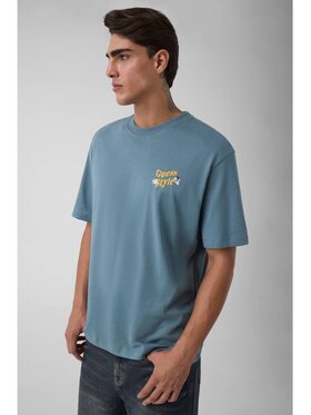 Guess Guess T-Shirt 185139 Modrá Classic Fit