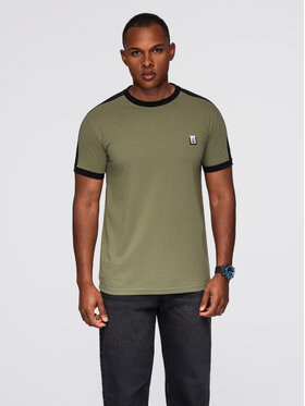 Ombre Ombre T-Shirt OM-TSCT-0115 Khaki Regular Fit