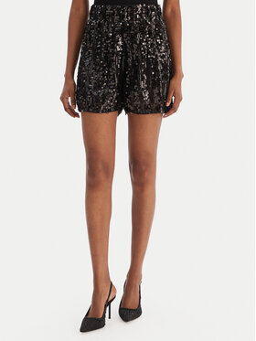 Vero Moda Vero Moda Auduma šorti Efa 10335727 Melns Loose Fit