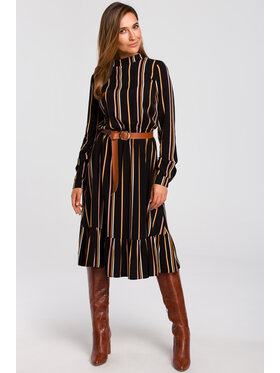 Stylove Stylove Sukienka codzienna S182 Czarny Regular Fit