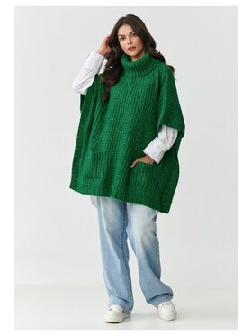 Makadamia Makadamia Sweter S160 Zielony Oversize