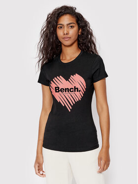 Bench Bench T-Shirt Love Heart 120730 Czarny Regular Fit