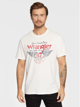 Wrangler Wrangler T-Shirt Americana W70PD3W02 Biały Regular Fit