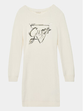 Guess Guess Úpletové šaty J3BK08 Z2YA0 Écru Comfort Fit
