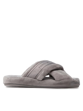 Tommy Hilfiger Tommy Hilfiger Kapcie Comfy Home Slippers With Straps FW0FW06587 Szary