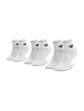 adidas adidas Комплект 3 чифта дълги чорапи мъжки Mid-Cut Crew FT8529 Бял