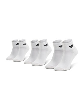 adidas adidas Unisex ilgų kojinių komplektas (3 poros) Mid-Cut Crew FT8529 Balta