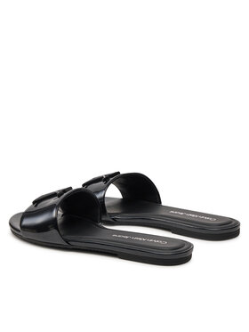 Calvin Klein Jeans Natikače Flat Sandal Slide Mg Met YW0YW01348 Crna