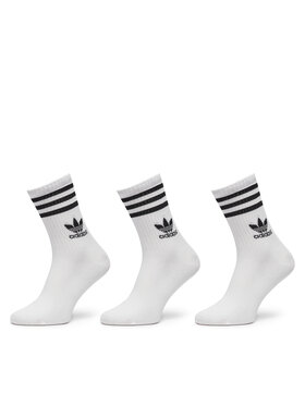 adidas adidas Σετ 3 ζευγάρια ψηλές κάλτσες unisex IJ0733 Λευκό