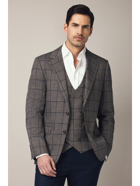 Lancerto Lancerto Marynarka Sestola MA131225000019 Brązowy Slim Fit