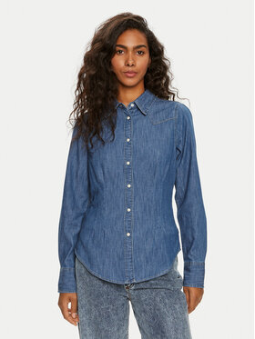 Wrangler Wrangler cămașă de blugi 112356470 Albastru Slim Fit