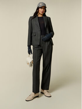 Oltre Oltre Spodnie materiałowe P071R009585N0S3 Szary Regular Fit