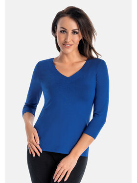 Teyli Teyli Bluzka 326 Niebieski Standard Fit