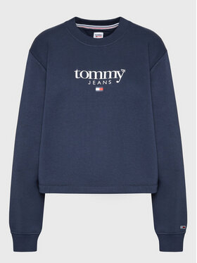Tommy Jeans Curve Tommy Jeans Curve Bluza Essential DW0DW14566 Granatowy Relaxed Fit