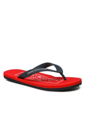 Tommy Hilfiger Tommy Hilfiger Джапанки Rubber Hilfiger Beach Sandal FM0FM04468 Тъмносин