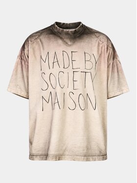 MADE BY SOCIETY MADE BY SOCIETY T-Shirt SANDSTONE - T17530 Beżowy Basic Fit