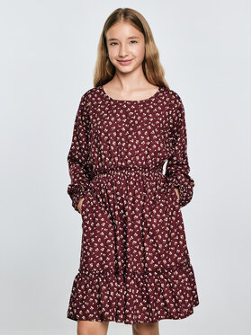 BIG STAR BIG STAR Sukienka codzienna NAMISA Bordowy Basic Fit