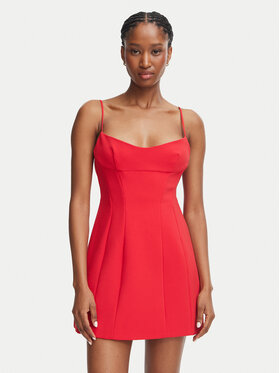 Bardot Bardot Cocktail obleka Branca 60492DB Rdeča A-Line Fit