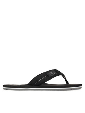 Tommy Hilfiger Tommy Hilfiger Zehentrenner Patch Hilfiger Beach Sandal FM0FM05804 Schwarz