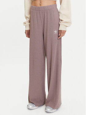 adidas adidas Úpletové kalhoty Essentials JD0768 Béžová Wide Leg