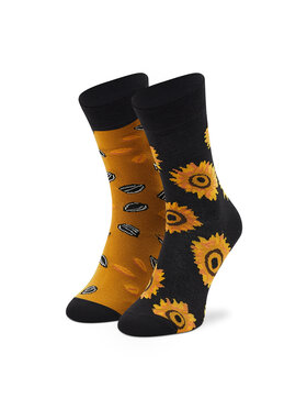 Todo Socks Todo Socks Șosete Înalte Unisex Sunflowers Galben