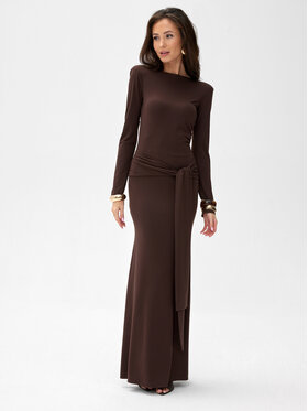 Roco Fashion Roco Fashion Sukienka wieczorowa Serenya Brązowy Slim Fit