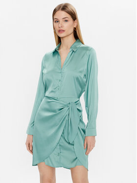 Guess Guess Košilové šaty Alya W2BK83 WF1T2 Zelená Regular Fit