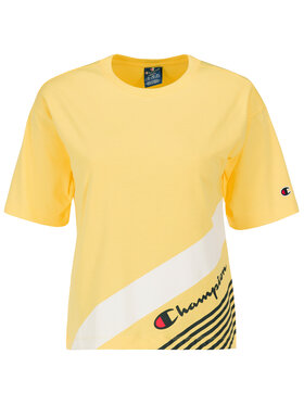 Champion Champion T-shirt C Logo Ribbed Cuffed 112765 Žuta Regular Fit