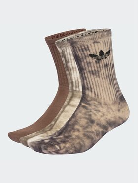 adidas adidas Skarpety długie Tie Dye Crew Socks 3 Pairs Czarny