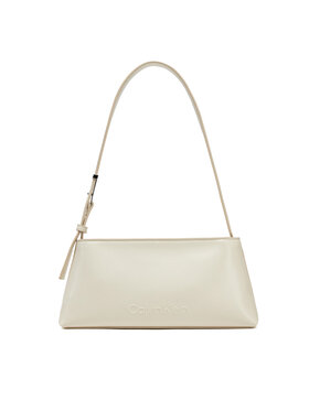 Calvin Klein Calvin Klein Borsetta Embossed Logo Shoulder Bag K60K612550 Écru