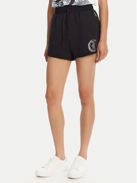 Just Cavalli Just Cavalli Szorty sportowe 78PADE08 Czarny Loose Fit