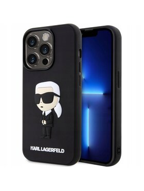 KARL LAGERFELD KARL LAGERFELD Etui na telefon Rubber Ikonik 3D Czarny